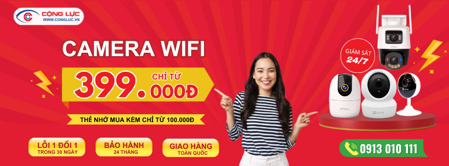 Lắp đặt camera wifi không dây chính hãng giá rẻ
