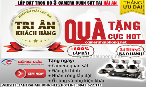 Lắp Đặt Trọn Bộ 3 Camera Quan Sát Giá Rẻ Tại Hải An