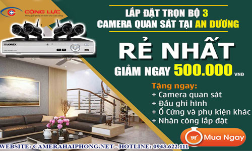 Lắp Đặt Trọn Bộ 3 Camera Quan Sát Giá Rẻ Tại An Dương