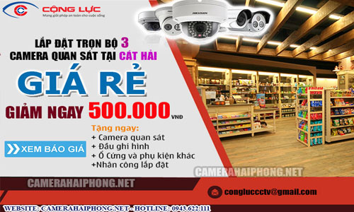 Lắp Đặt Trọn Bộ 3 Camera Quan Sát Giá Rẻ Tại Cát Hải