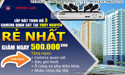 Lắp Đặt Trọn Bộ 3 Camera Quan Sát Giá Rẻ Tại Thủy Nguyên