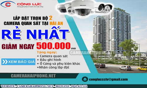 Lắp Đặt Trọn Bộ 2 Camera Quan Sát Giá Rẻ Tại Hải An