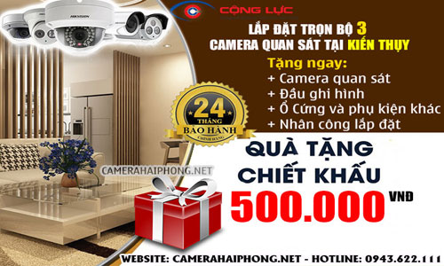 Lắp Đặt Trọn Bộ 3 Camera Quan Sát Giá Rẻ Tại Kiến Thụy
