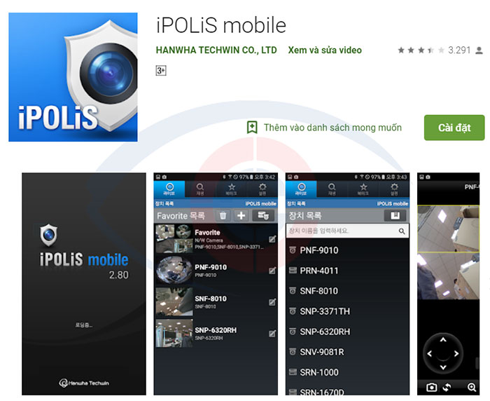 Phần Mềm iPolis Mobile Xem Camera Samsung Trên Điện Thoại