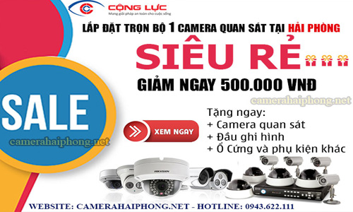 Lắp Đặt Trọn Bộ 1 Camera Quan Sát Giá Rẻ Tại Hải Phòng