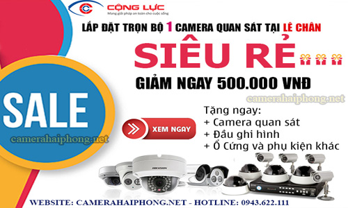 Lắp Đặt Trọn Bộ 1 Camera Quan Sát Giá Rẻ Tại Lê Chân