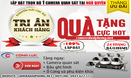 Lắp Đặt Trọn Bộ 1 Camera Quan Sát Giá Rẻ Tại Ngô Quyền