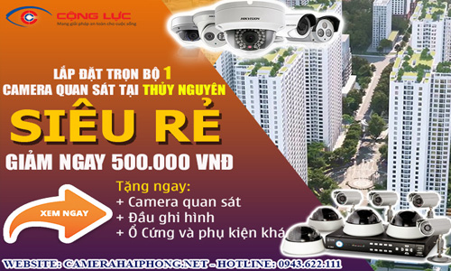 Lắp Đặt Trọn Bộ 1 Camera Quan Sát Giá Rẻ Tại Thủy Nguyên