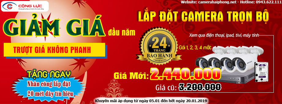 【Khuyến Mãi Tết 2019】Lắp Đặt Camera Trọn Bộ Giá Rẻ| Miễn Phí Nhân Công