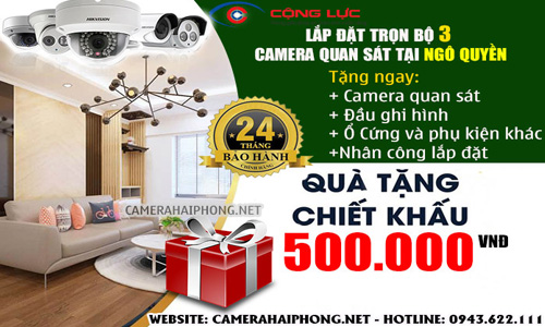 Lắp Đặt Trọn Bộ 3 Camera Quan Sát Giá Rẻ Tại Ngô Quyền