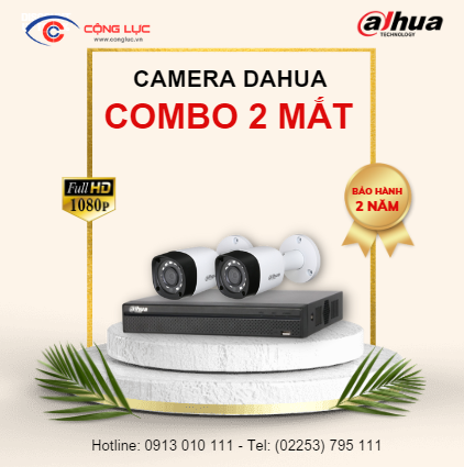 Trọn Bộ 2 Camera Dahua 2 Megapixel