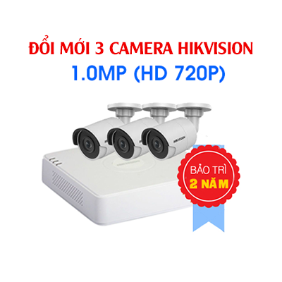 Đổi 3 Camera Hikvision 1 Megapixel Cũ Lấy Mới