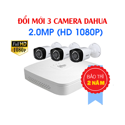 Đổi 3 Camera Dahua 2 Megapixel Cũ Lấy Mới