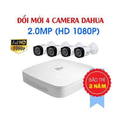 Đổi 4 Camera Dahua 2 Megapixel Cũ Lấy Mới