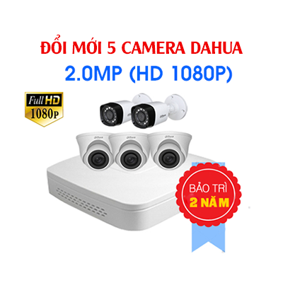 Đổi 5 Camera Dahua 2 Megapixel Cũ Lấy Mới