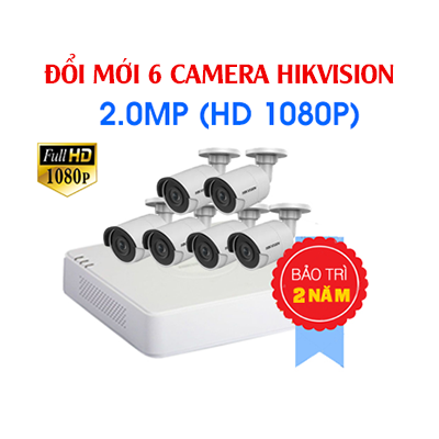 Đổi 6 Camera Hikvision 2 Megapixel Cũ Lấy Mới