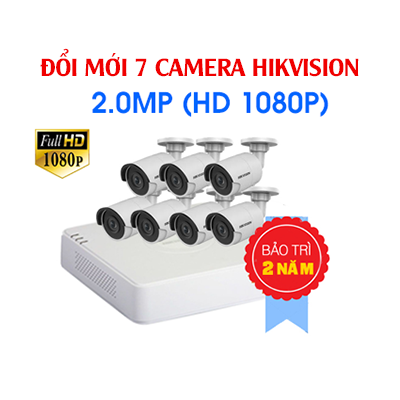 Đổi 7 Camera Hikvision 2 Megapixel Cũ Lấy Mới