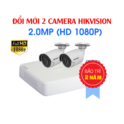 Đổi 2 Camera Hikvision 2 Megapixel Cũ Lấy Mới