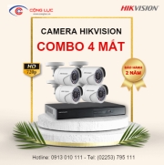 Trọn Bộ 4 Camera Hikvision 1 Megapixel