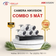 Trọn Bộ 5 Camera Hikvision 1 Megapixel