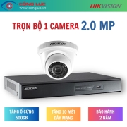 Trọn Bộ 1 Camera Hikvision 2 Megapixel