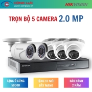 Trọn Bộ 5 Camera Hikvision 2 Megapixel
