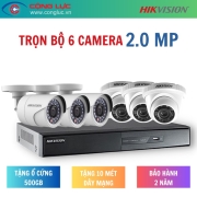 Trọn Bộ 6 Camera Hikvision 2 Megapixel