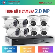 Trọn Bộ 8 Camera Hikvision 2 Megapixel