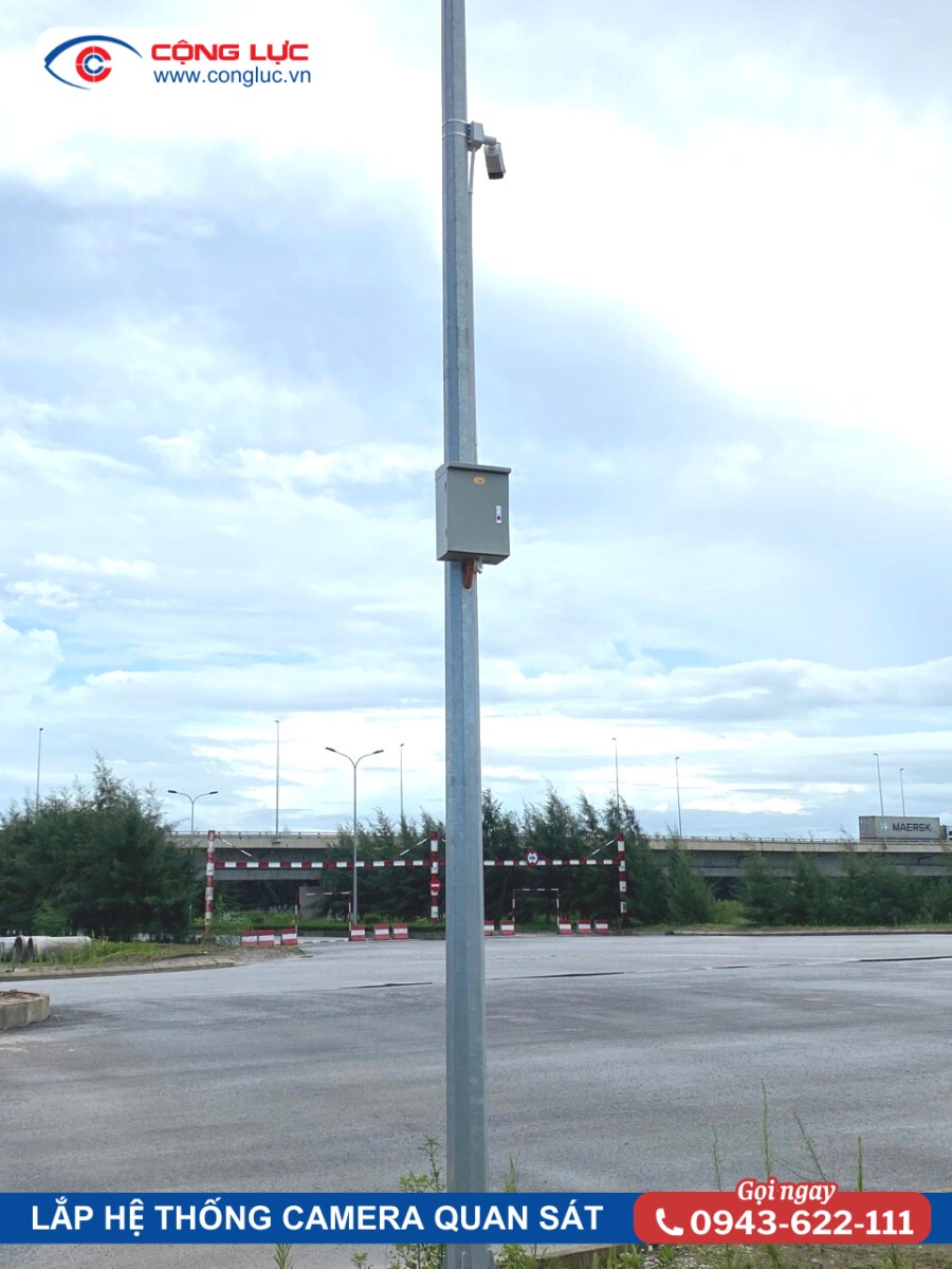 lắp camera giám sát tuyến đường ở công ty sao đỏ kcn nam đình vũ