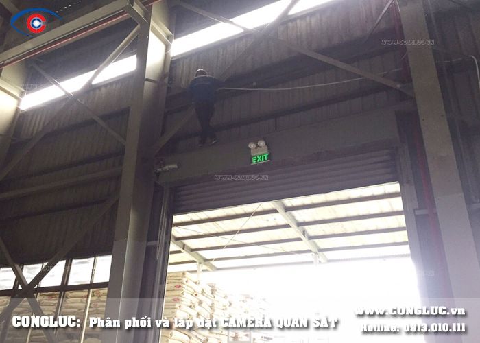 lắp đặt camera quan sát cho kho hàng lazada 267 lê thánh tông hải phòng