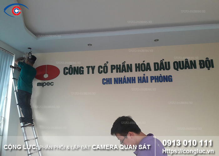lắp đặt camera cho công ty hóa dầu quân đội mipec chi nhánh hải phòng