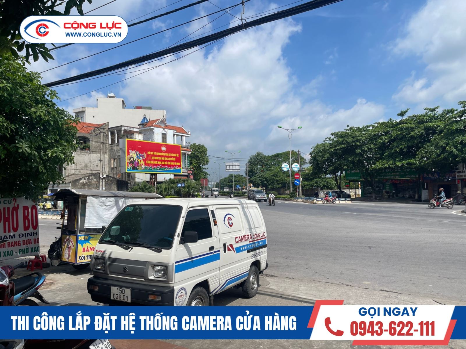 lắp đặt camera giám sát an ninh ở cửa hàng yamaha kim liên quảng ninh