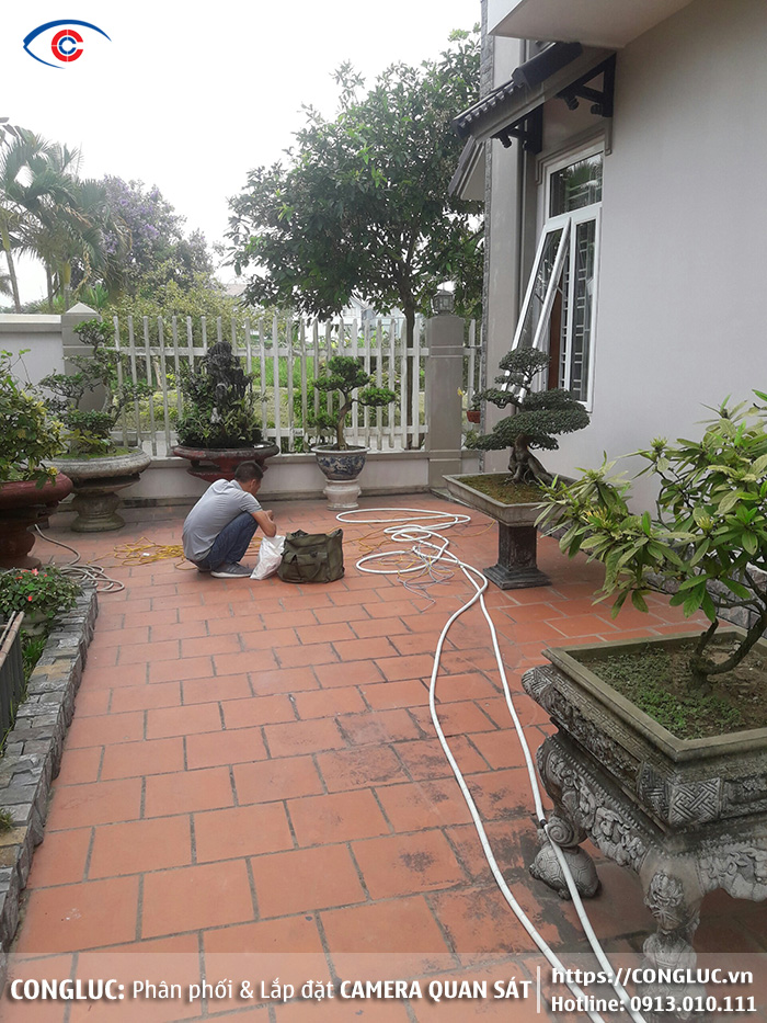 hình ảnh lắp đặt camera nhà biệt thự tại khu nhà ở anh dũng dương kinh hải phòng 2