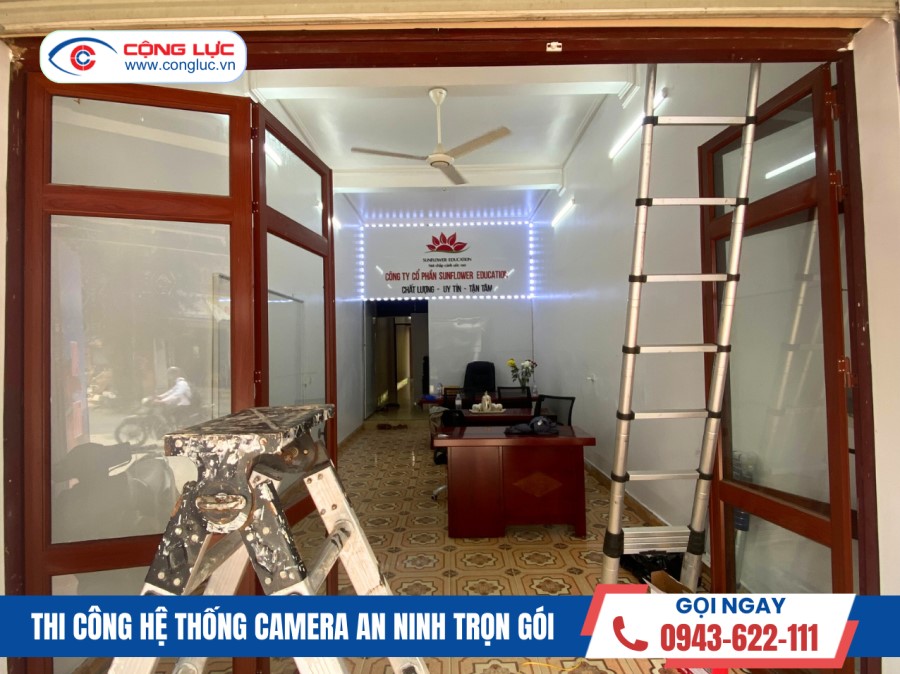 lắp camera quan sát cho Công ty du học Sunflower tại thuỷ nguyên hải phòng