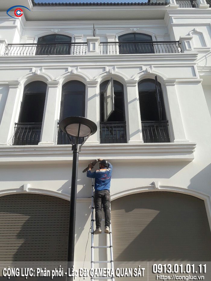 hình ảnh lắp camera cho biệt thự tại vinhomes imperia hải phòng