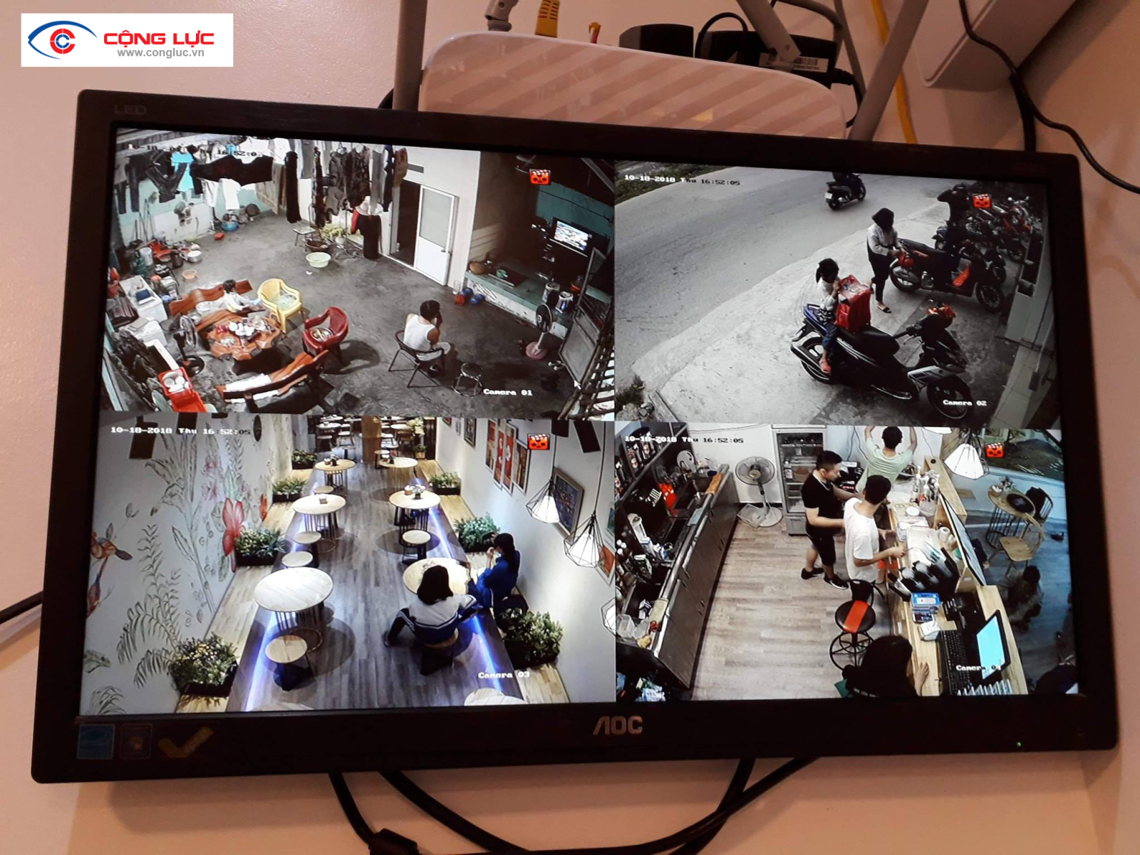 lắp đặt camera quan sát cửa hàng quán cafe hải phòng