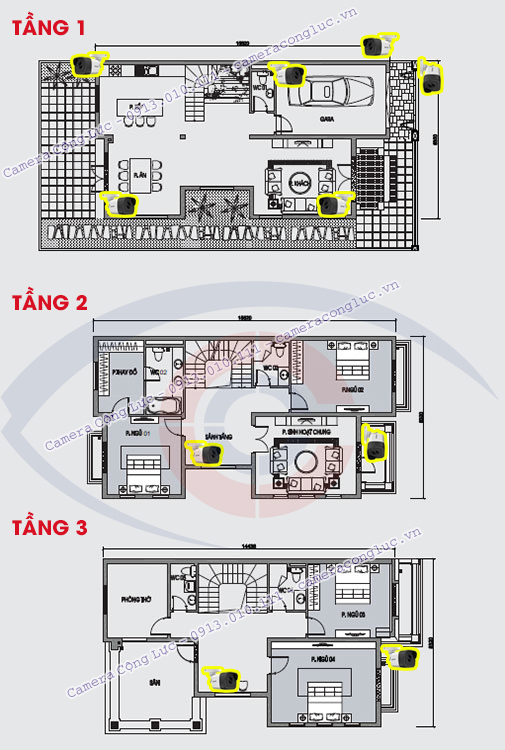 sơ đồ lắp camera biệt thự vinhomes imperia