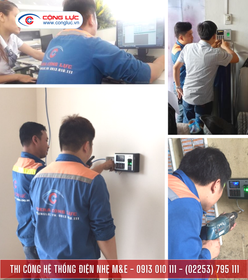 cộng lực thi công hệ thống máy chấm công