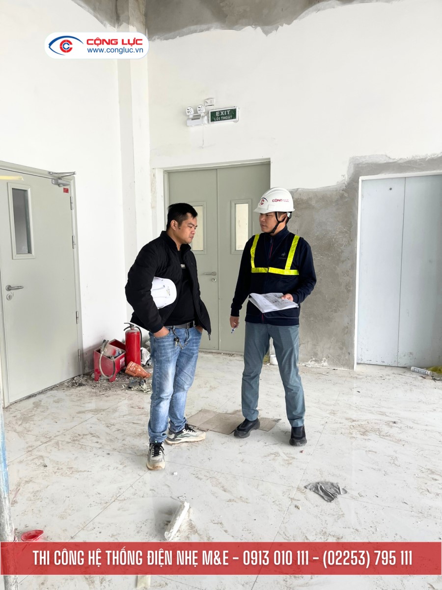 cộng lực thi công hệ thống điện nhẹ nhà xưởng tại kcn tiền hải thái bình