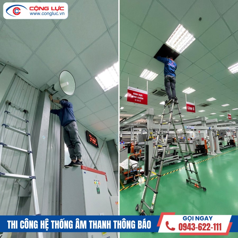 Cộng Lực thi công hệ thống âm thanh thông báo chuyên nghiệp tại KCN DEEP C Đình Vũ