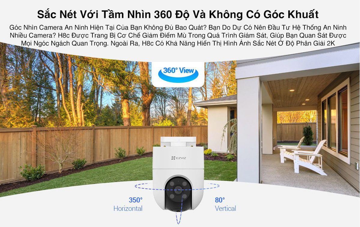 Bán camera wifi ezviz h8c 2mp chính hãng giá rẻ