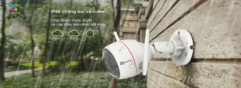 camera wifi ezviz c3w lắp đặt ngoài trời