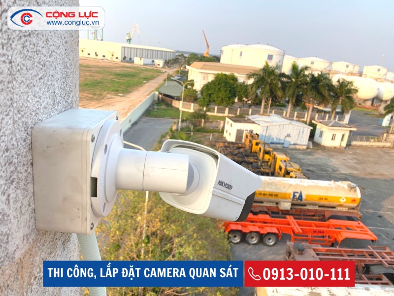 lắp camera ip hikvision 4mp tại công ty khí F.A kcn đình vũ Hải Phòng