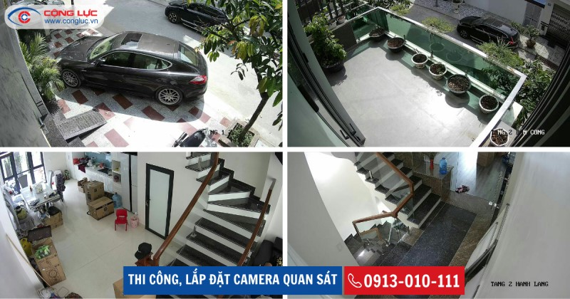 lắp đặt trọn bộ 4 mắt camera quan sát