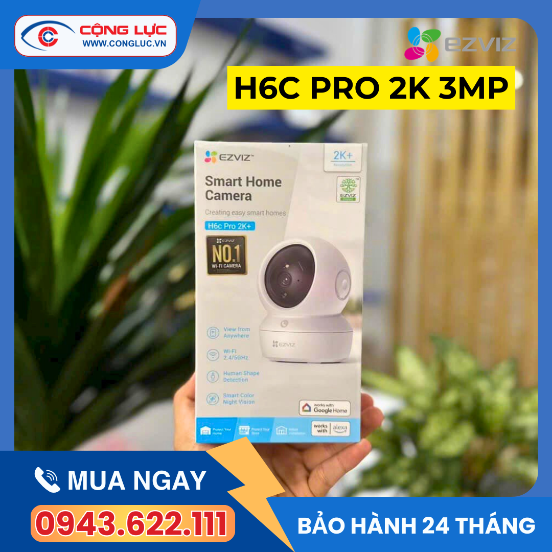 bán camera wifi ezviz H6C Pro 2K 3MP giá rẻ nhất tại Hải Phòng