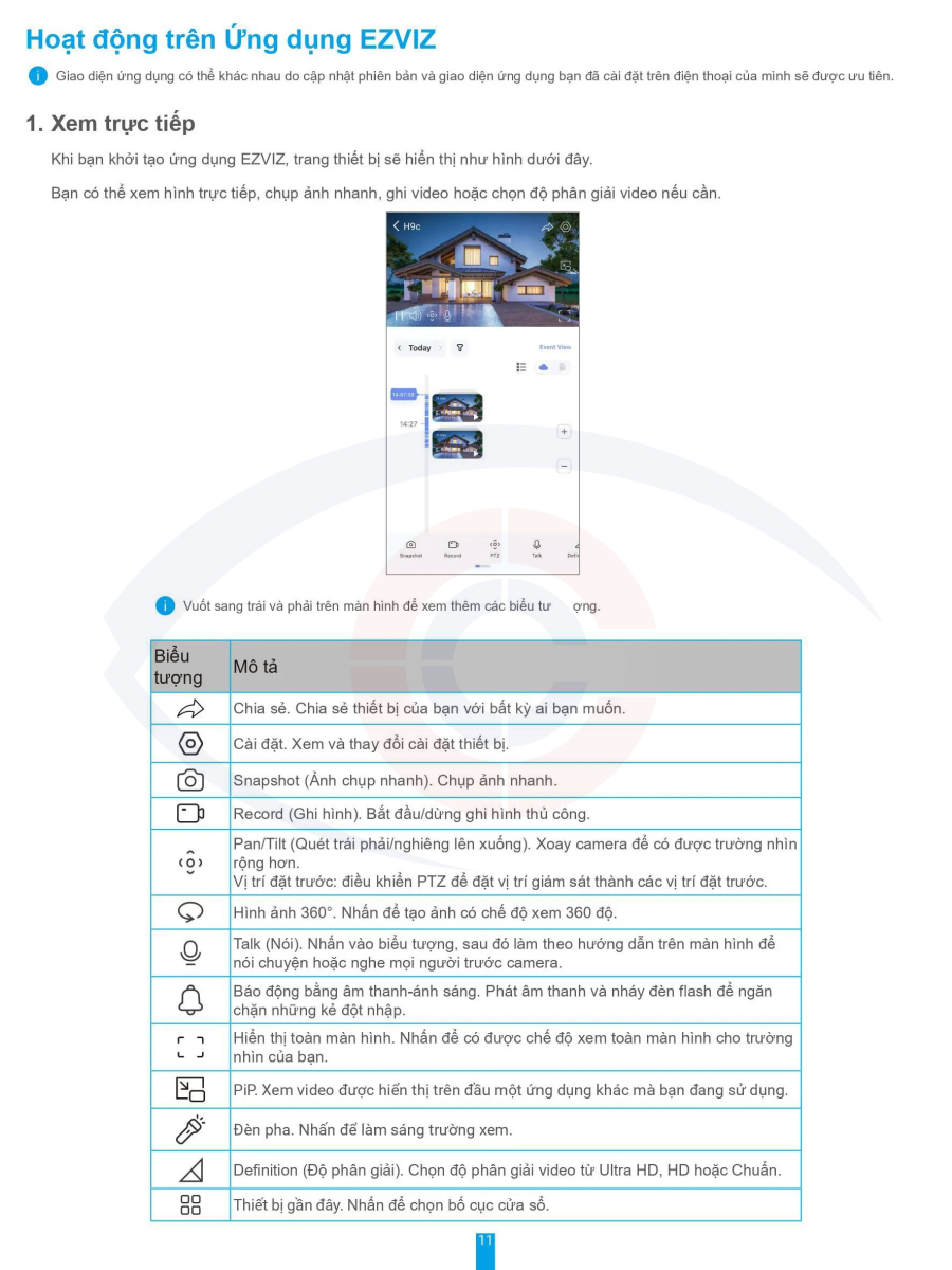 hướng dẫn sử dụng camera wifi 2 ống kính ngoài trời Ezviz H9C 6MP-5