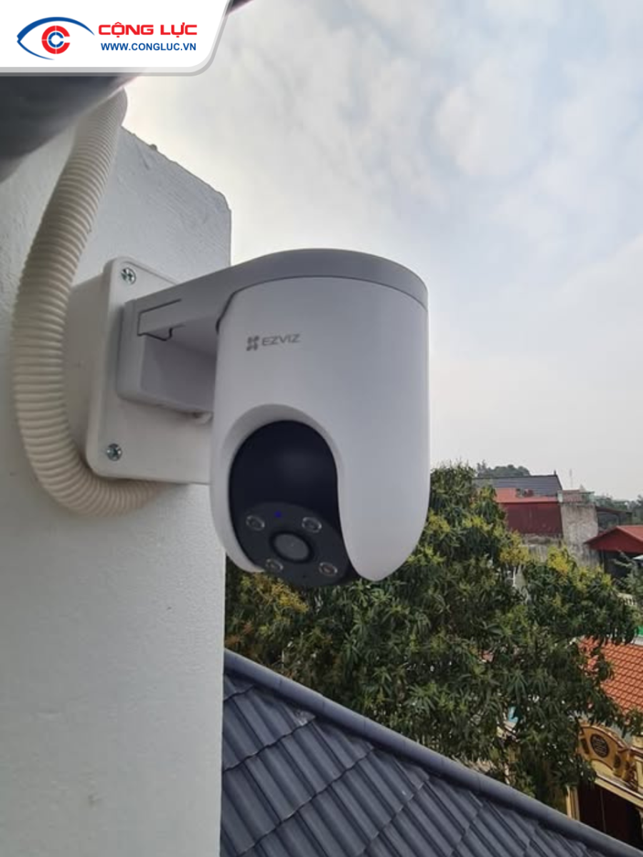 lắp đặt camera wifi xoay 360 độ ngoài trời