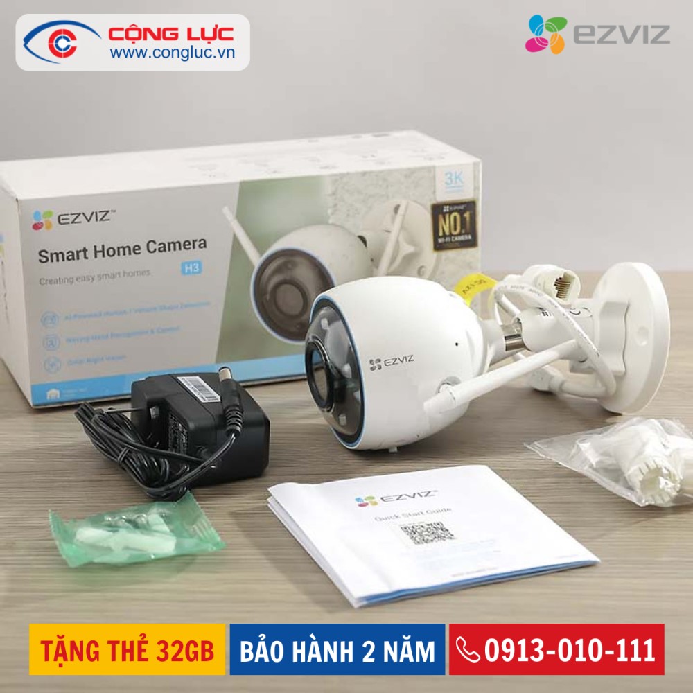 lắp đặt camera wifi ezviz h3 3k 5mp giá rẻ nhất hải phòng 