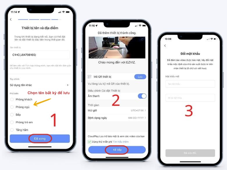 thêm camera wifi ezviz vào phần mềm trên di động