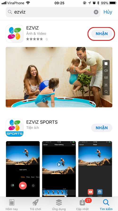 xem camera wifi ezviz trên điện thoại di động